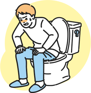 お尻の悩みイラスト